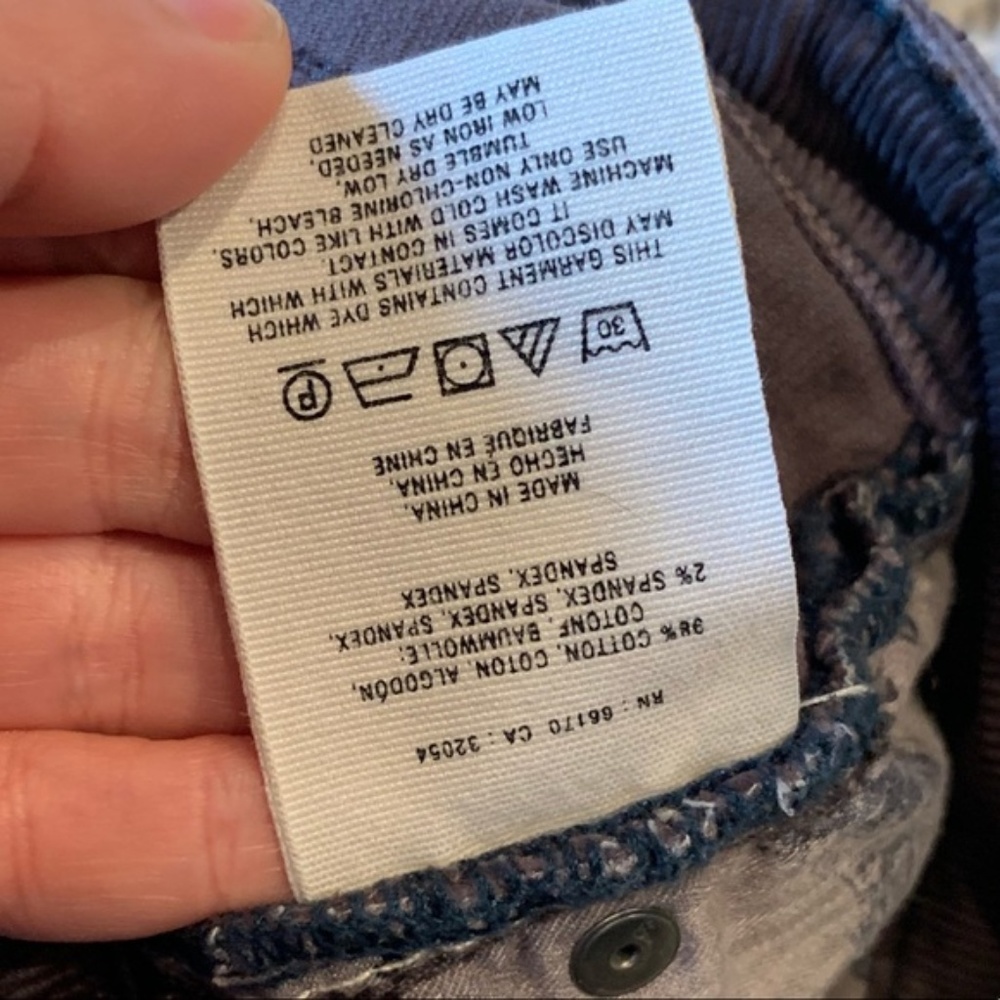Pilcro gray stet skinny moto Corduroy Pants Jeans - Picture 8 of 8